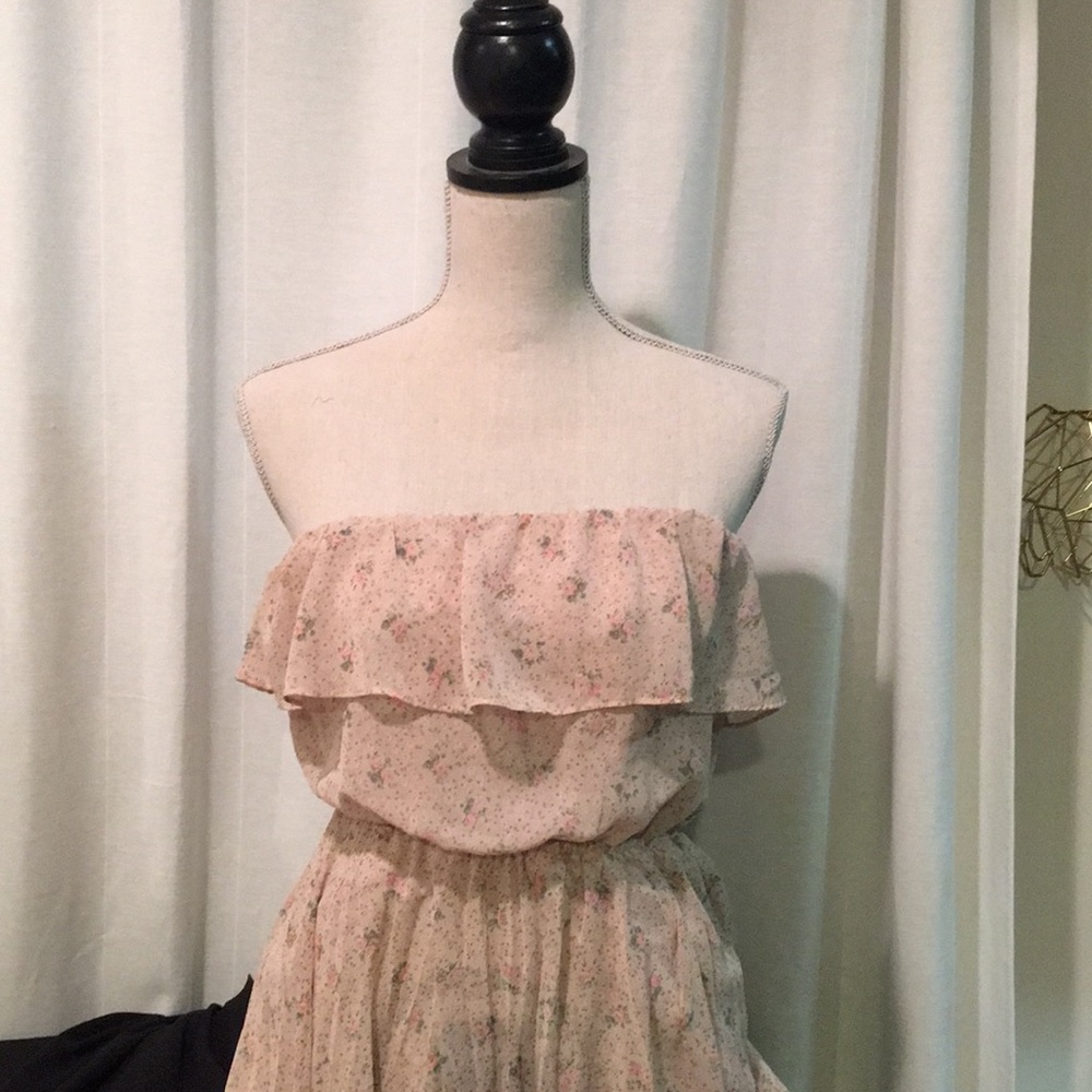 Pink floral dress